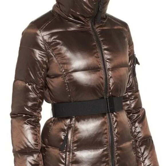 S13/Nyc Nicky Quilted Coat Brown Large - Picture 1 of 7